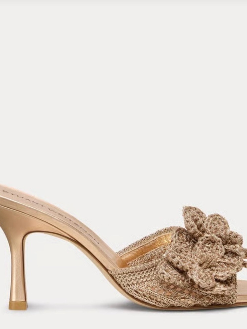 Stuart Weitzman Lotus Woven Slide Sandal 85